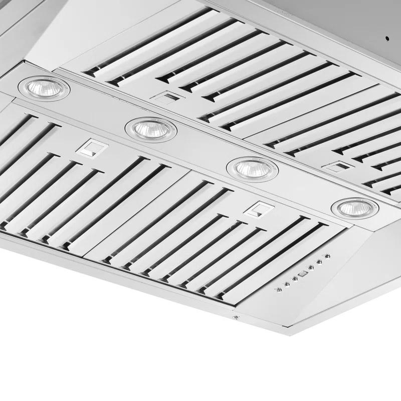 Forno Altilia 36-inch Insert Range Hood, 1200 CFM Double Motor, 4 Speed Control, All Stainless Steel FRHRE5337-36