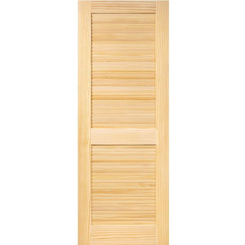 Kimberly Bay Louvered Solid Wood Unfinished Slab Standard Door