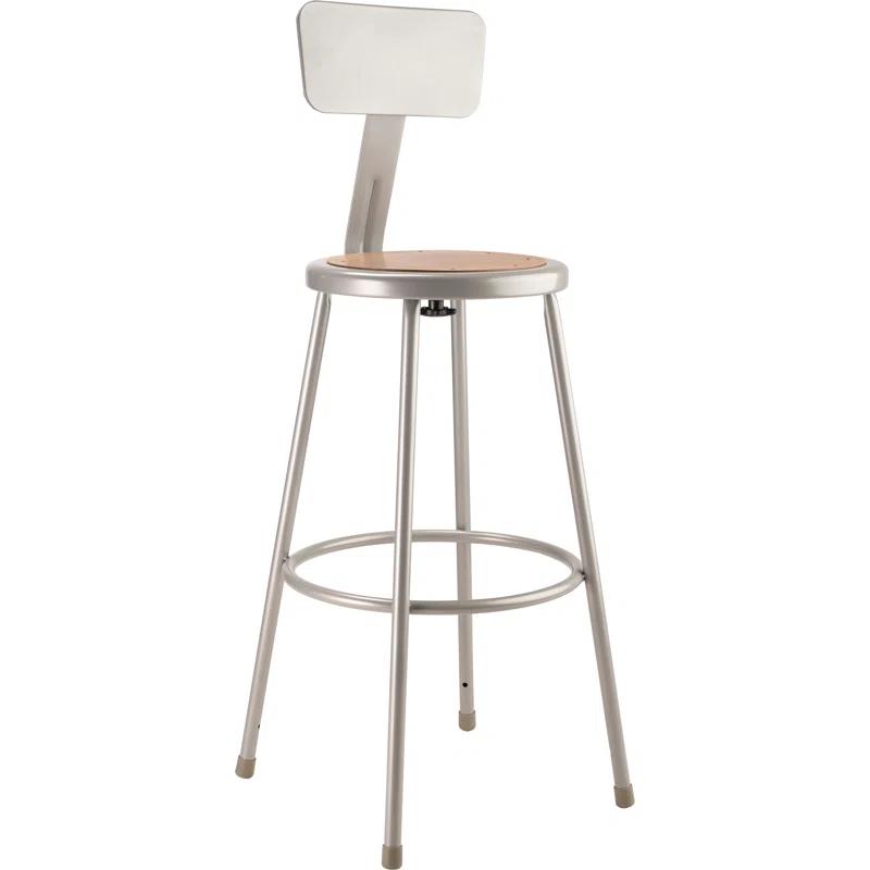 Heavy Duty Steel Stool With Backrest