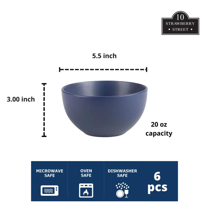 Wazee Matte 16 oz. Cereal Bowl (Set of 6)