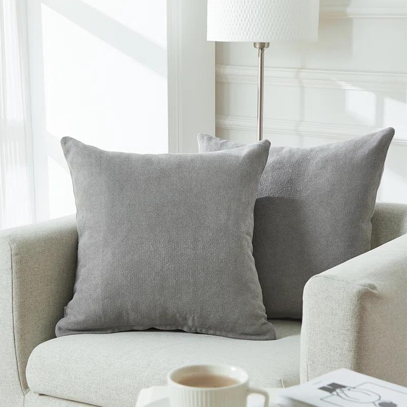 Topfinel Square Chenille Pillow Cover (Set of 2)