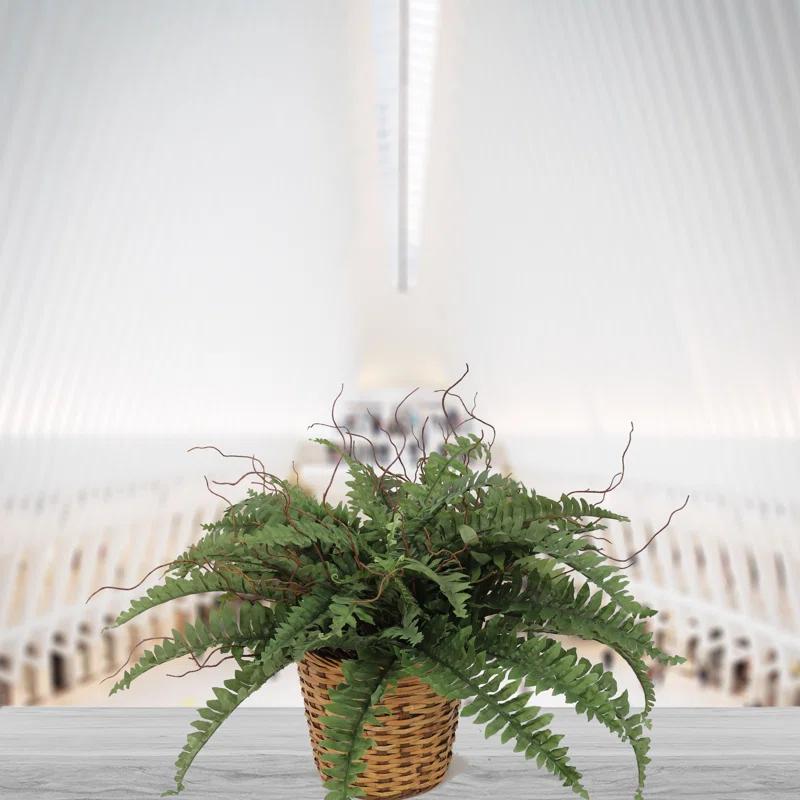 Realistic Faux Green Fern Plant