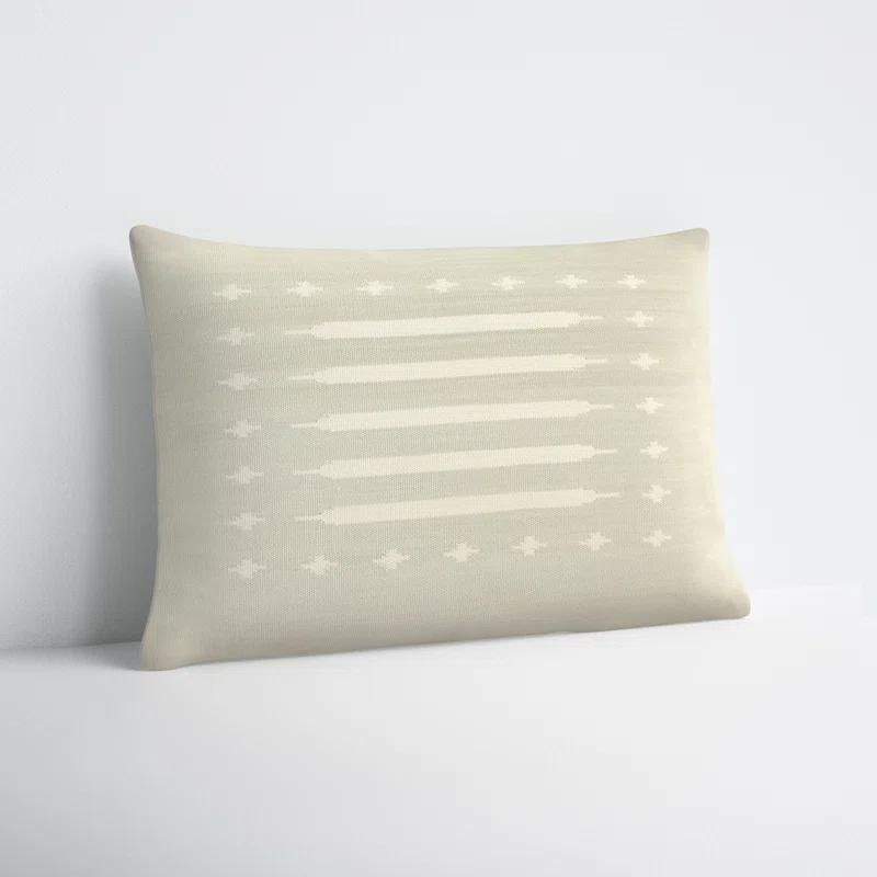 Estela Geometric Cotton Lumbar Throw Pillow