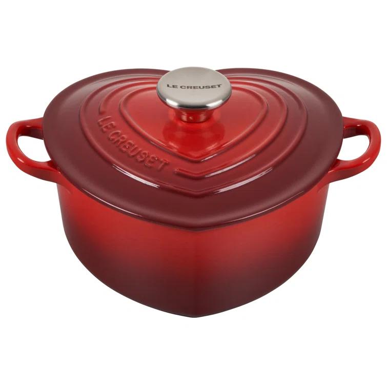 Le Creuset Le Creuset Enameled Cast Iron L'Amour Collection 2 Qt Heart Sheped Dutch Oven with Lid