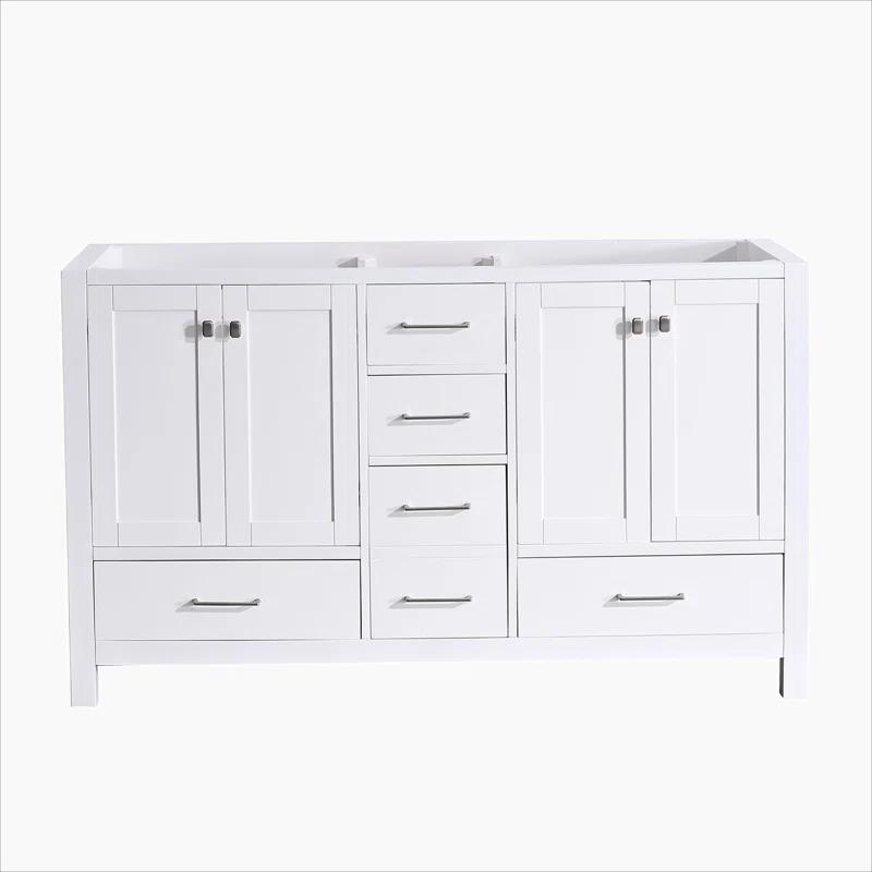 DSUNNER 60 in Bathroom Vanity without Top and Sink, 60 inch Modern Freestanding Bathroom Storage Only