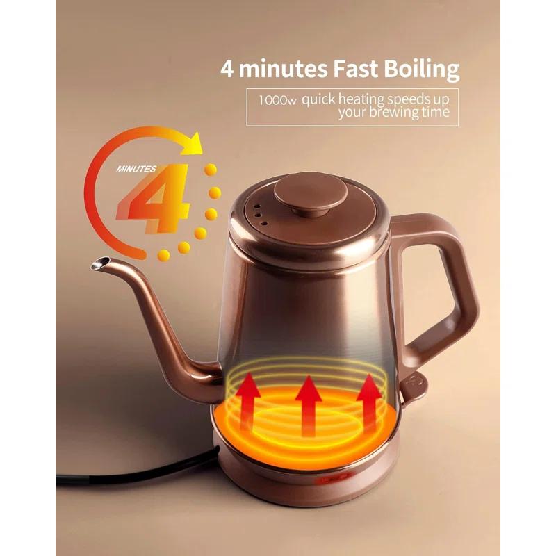 Zolosh Gooseneck Electric Kettle with Thermometer 1L