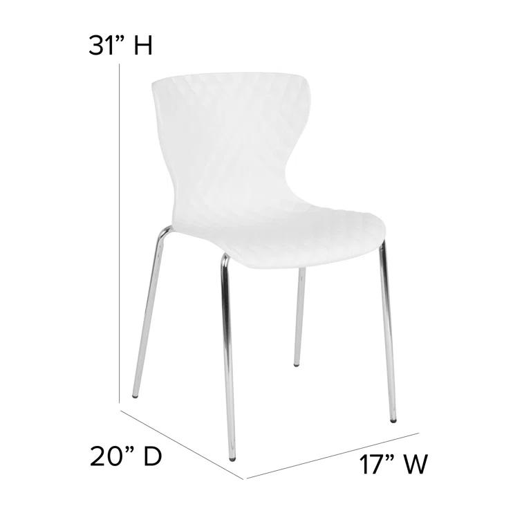 Flash Furniture Lowell Contemporary Design Plastic Stack Chair (Set of 4)
