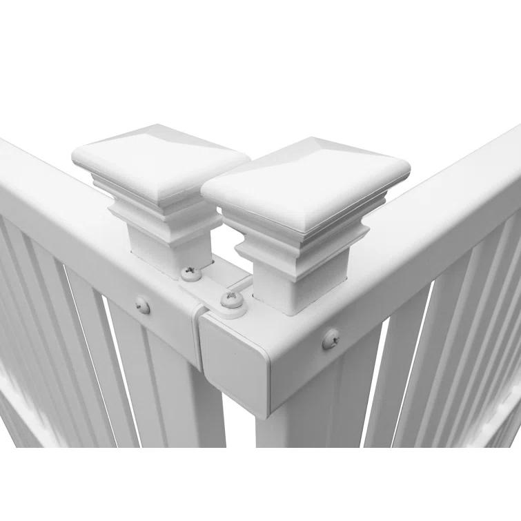 Enclo 45.5in H x 36.5in W (2 Panels) No Dig Enclo Wilmington White Vinyl Privacy Screen, Outdoor Privacy Panels, Trash Can Enclosure, Air Conditioner Fence, Pool Equipment Enclosure, ZP19008