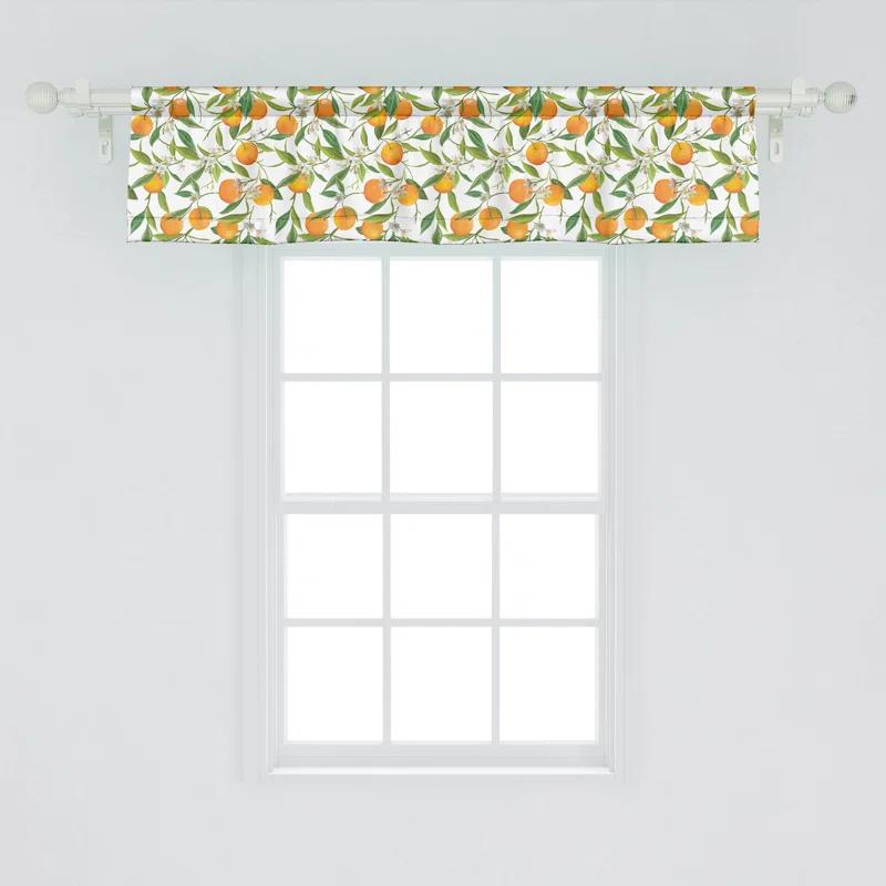 Ambesonne Ambesonne Green Orange Valance Pack of 2 Orange Branch