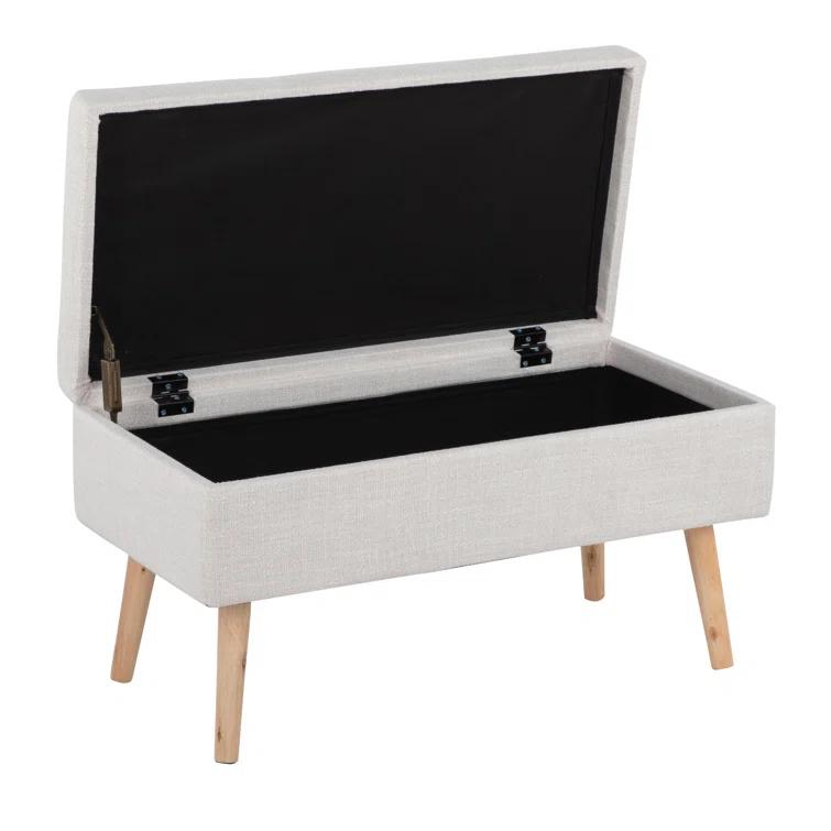 Mercury Row® Beyers Fabric Upholstered Storage Bench