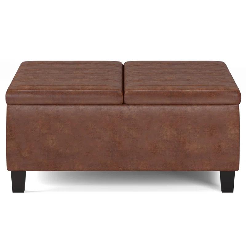 Simpli Home Ellis Coffee Table Storage Ottoman