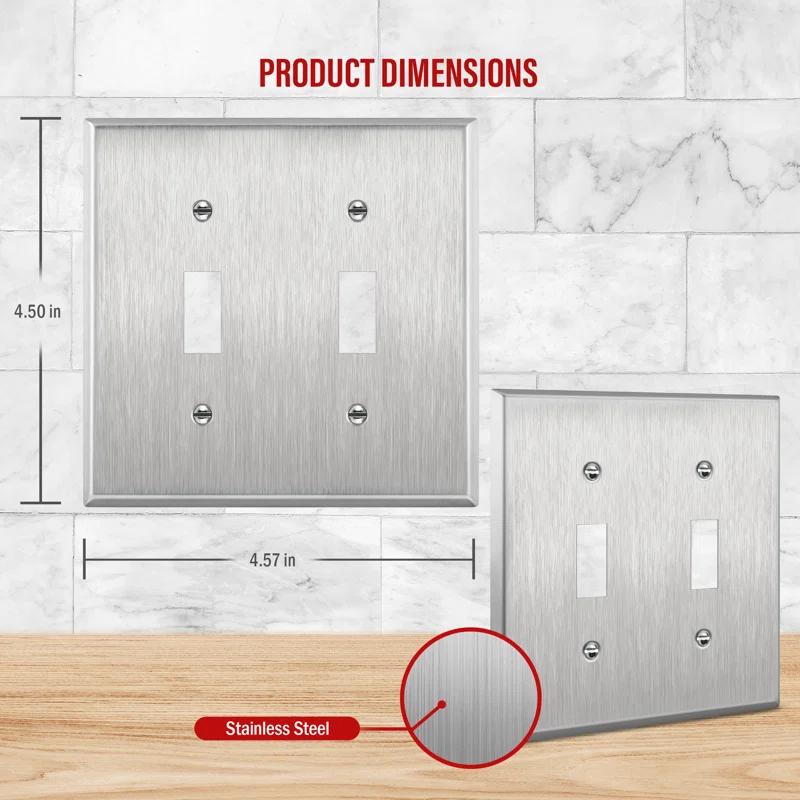 No Subject 2 - Gang Toggle Light Switch Standard Wall Plate