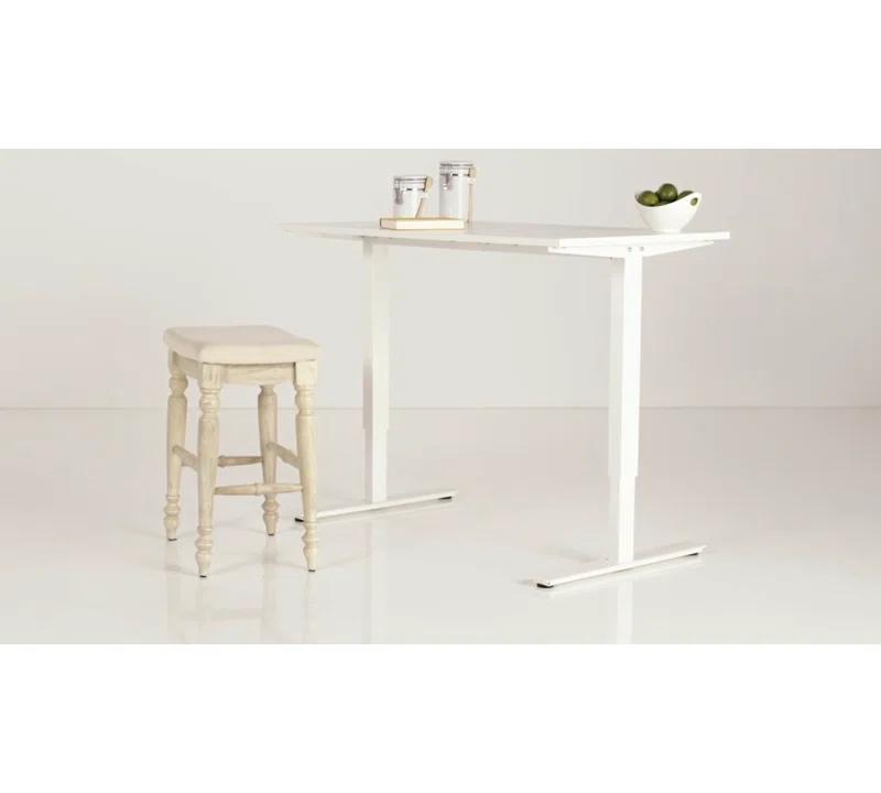 Elegant Marino 25" White Washed Wood Backless Counter Stool