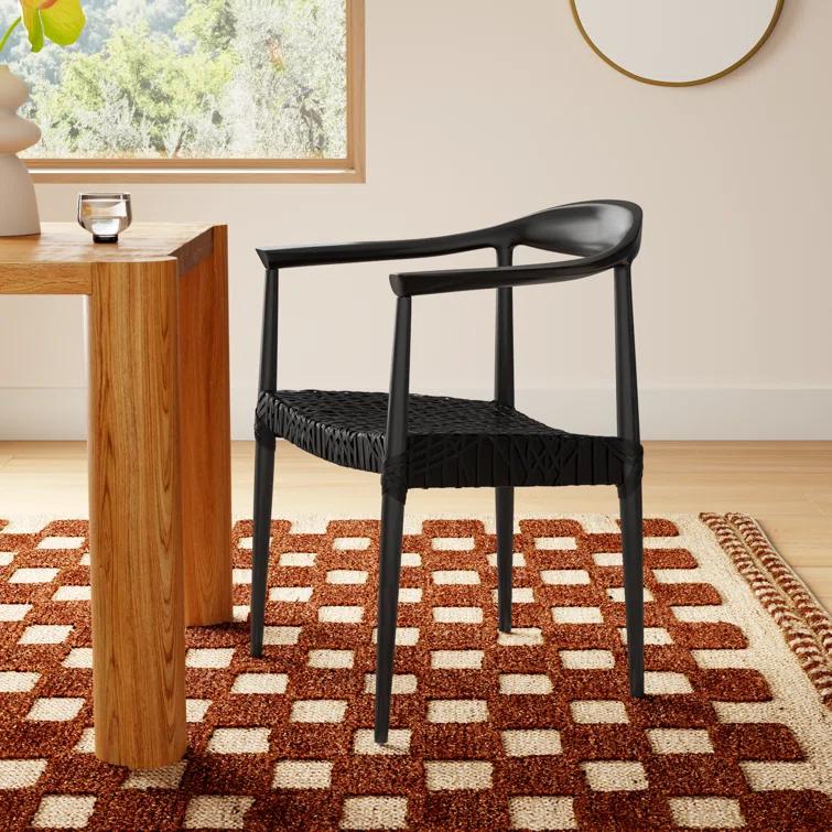 Kazbah Leather Dining Arm Chair