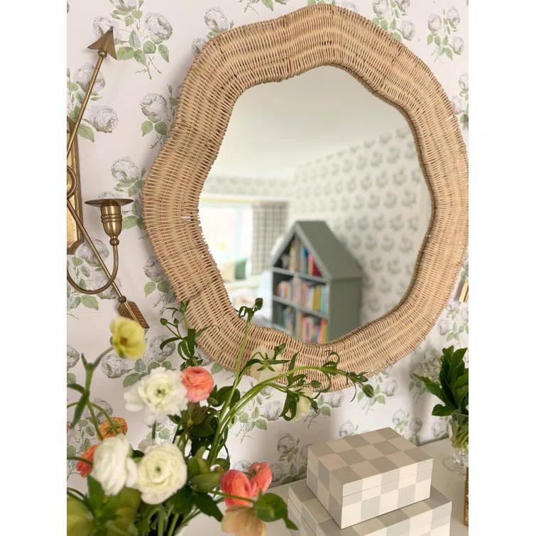 Erin Gates Scalloped Linden Round Wall Mirror