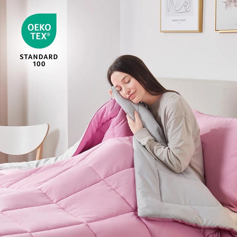 Nestl Nestl All Season Solid Lightweight Down Alternative Reversible Comforter
