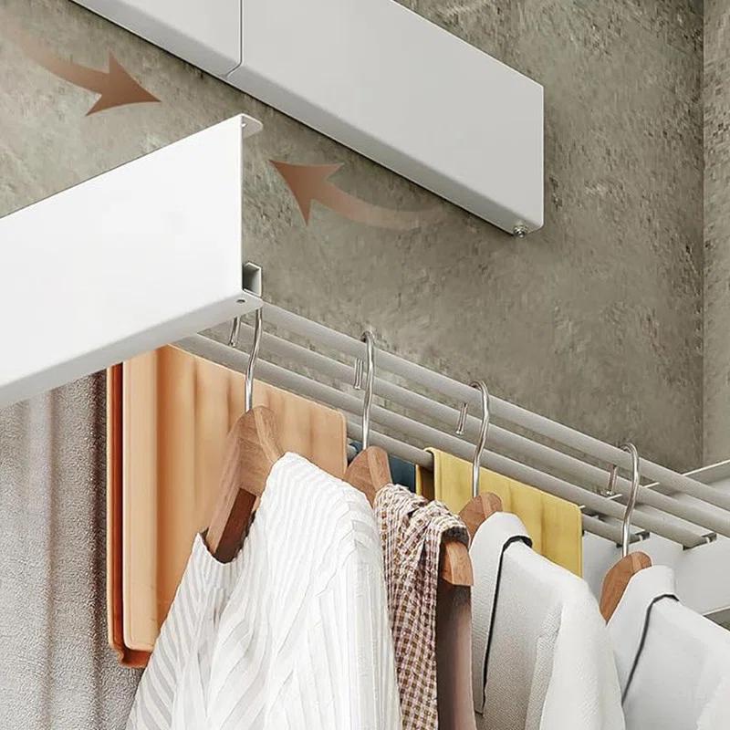 Rebrilliant Wall Mounted Drying Rack,Drying Rack Clothing,Clothes Drying Rack Wall Mounted,Collapsible Drying Racks For Laundry,Laundry Drying Rack,Wall Mounted Clothes Rack(28"-White)