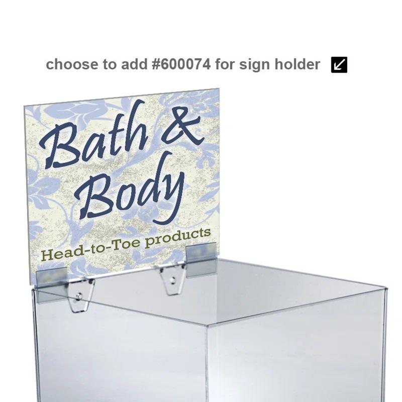 8" Cube Bin for Pegboard or Slatwall, 4-Pack