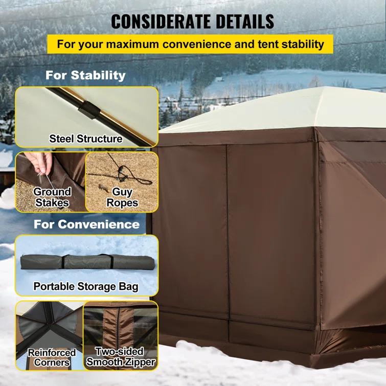 VEVOR Pop-up Camping Gazebo Screen Tent