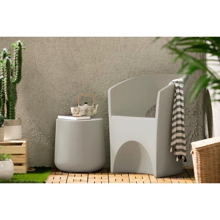 Dalya 15.75'' Plastic / Acrylic Outdoor Side Table