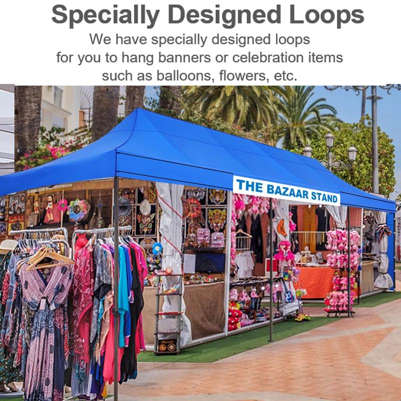 30 ft. W x 10 ft. D Real Heavy Duty Pop Up Canopy Outdoor Wedding Party Tent with 8 Sidewalls