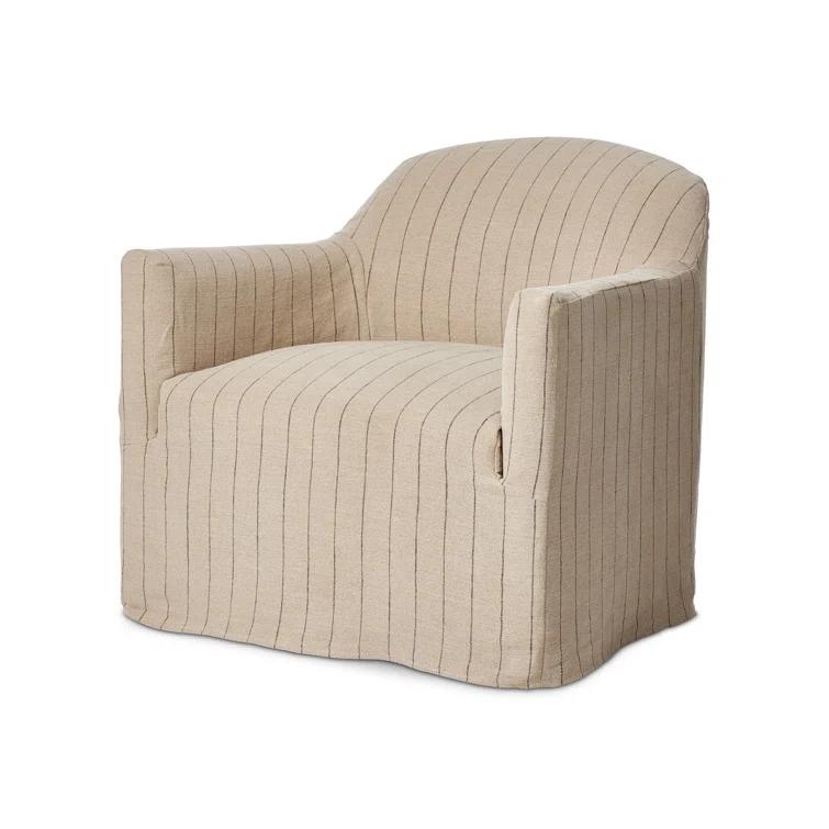Lowell Slipcover Swivel Chair by Amber Lewis x Four Hands - Flint