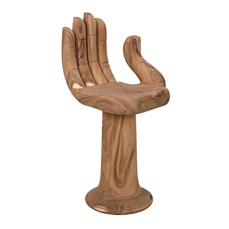 Noir Buddha Solid Wood Counter Stool