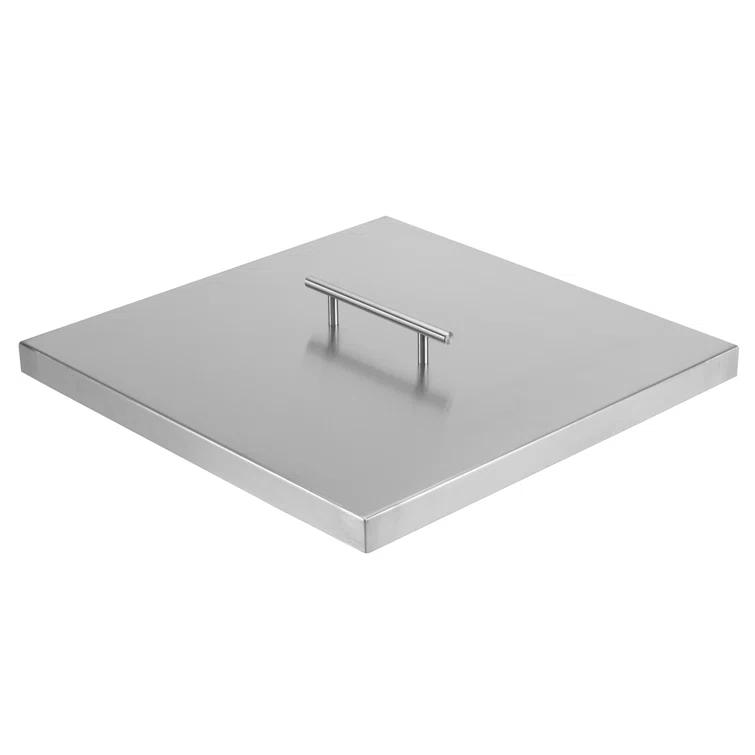 Celestial Fire Glass Stainless Steel Fire Pit Lid for Square Fire Pits