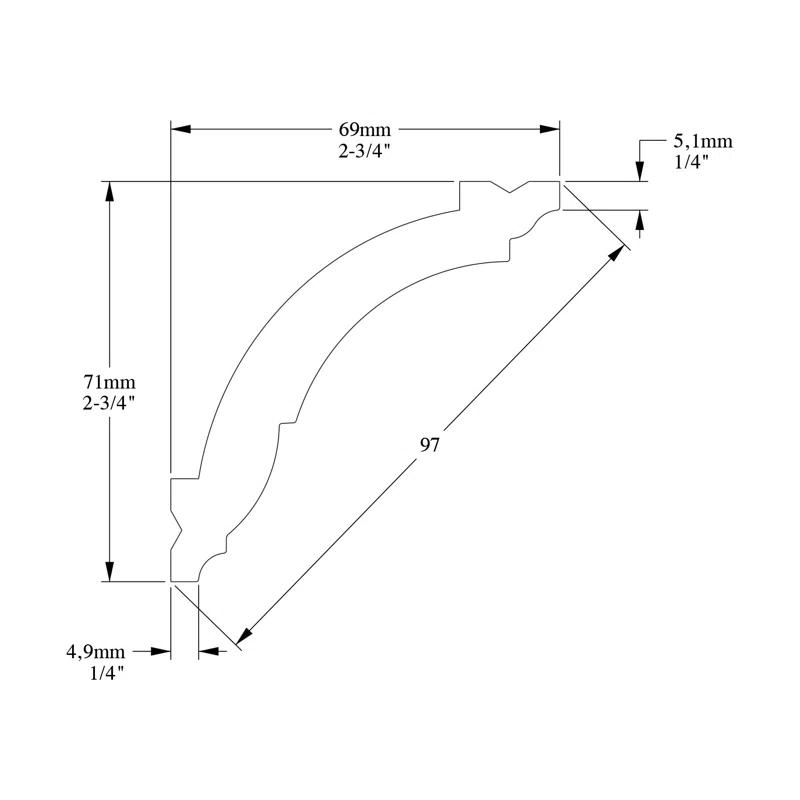 Orac Decor 2.75'' H x 78.75'' W x 2.75'' D Plastic Crown (Set of 9)