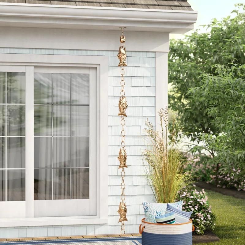 Highland Dunes Carlisle Weather Resistant Copper Animals Rain Chain