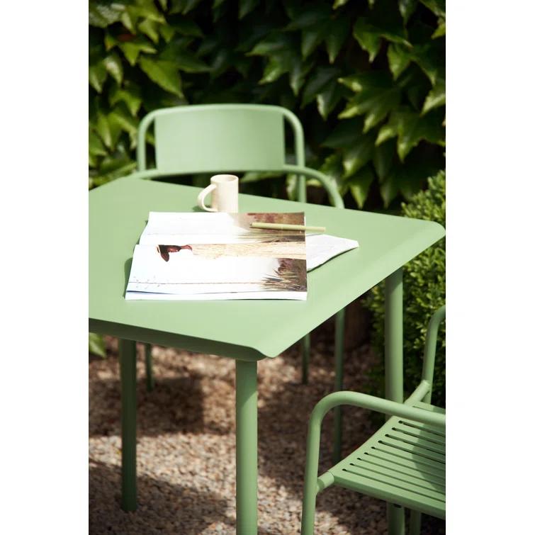 TOLIX Square Metal Outdoor Dining Table