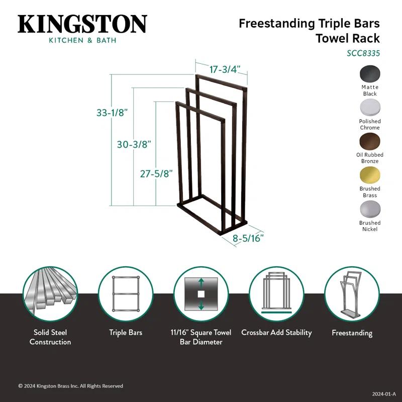 Kingston Brass SCC8331 Kingston Brass Edenscape Freestanding 3-Tier Towel Rack
