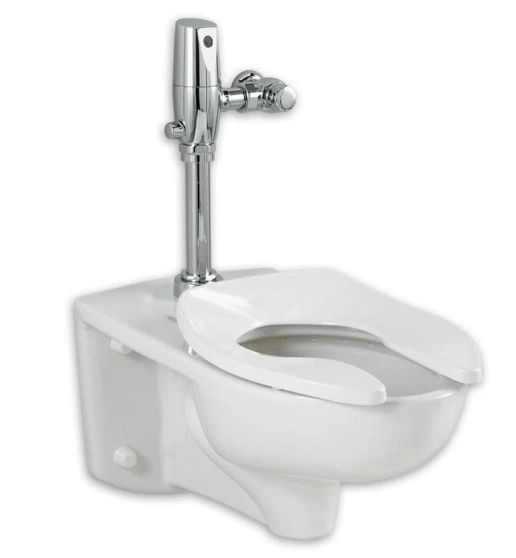 American Standard 2257.528.020 American Standard Afwall 1.28 Gallons GPF Elongated Wall Mounted Flushometer Toilet (Seat Not Included)
