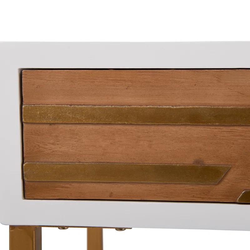 Adore Decor Jupiter Midecentury Console Table with 2-Drawers
