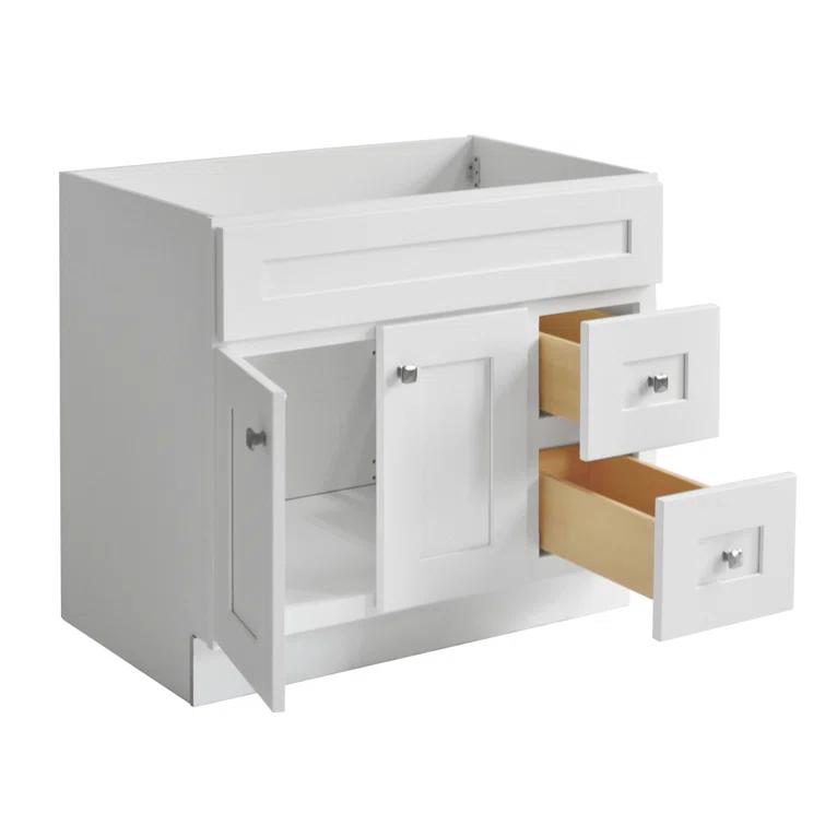 Design House Brookings 36 Inch Bathroom Vanity, Ready to Assemble, Solid Wood, Sherwin Williams – Design House, 587097