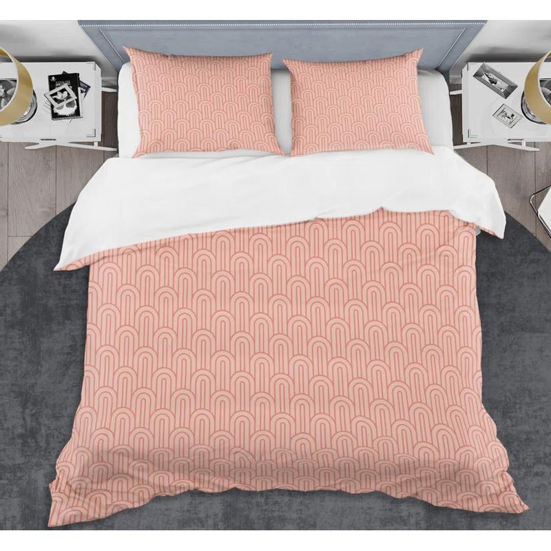 Design Art Retro Art Deco Waves II - Vintage Abstract Duvet Cover Set - Microfiber Polyester