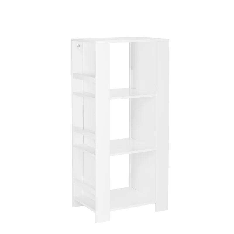 RiverRidge Kids Bookshelf and Toy Organizer Tower with 3 Cubbies and 6 Bookracks for Playroom, Nursery, and Reading Book Nook