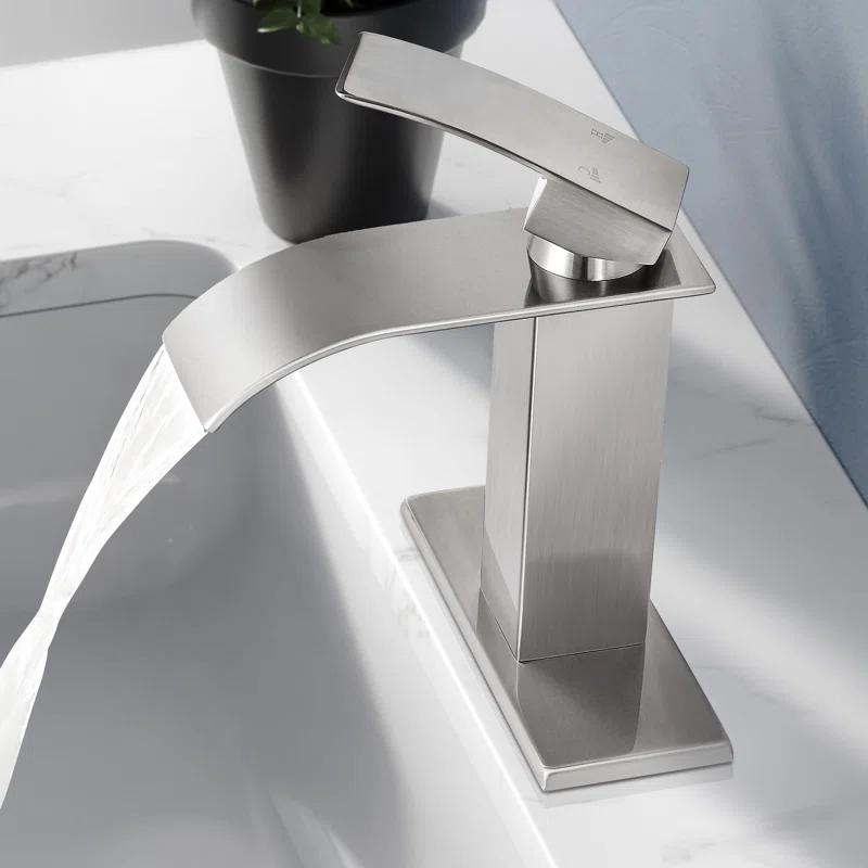 Freestanding Single-handle Bathroom Faucet with Drain Assembly
