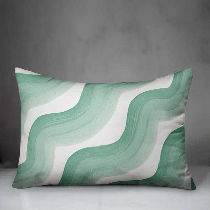 Striped Indoor/Outdoor Reversible Throw Pillow