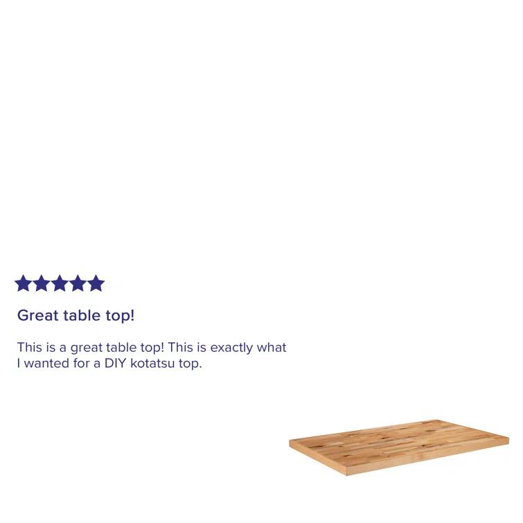 Flash Furniture Mayfair Rectangle Butcher Block Style Table Top - Restaurant Table Top