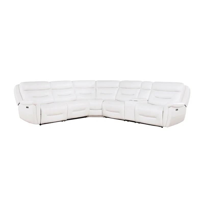 Global Furniture USA Faux Leather Power Reclining Sectional
