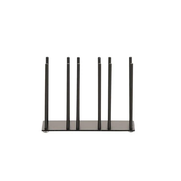 Cal-Mil Iron Black 3-Section Horizontal Ramekin and Lid Organizer