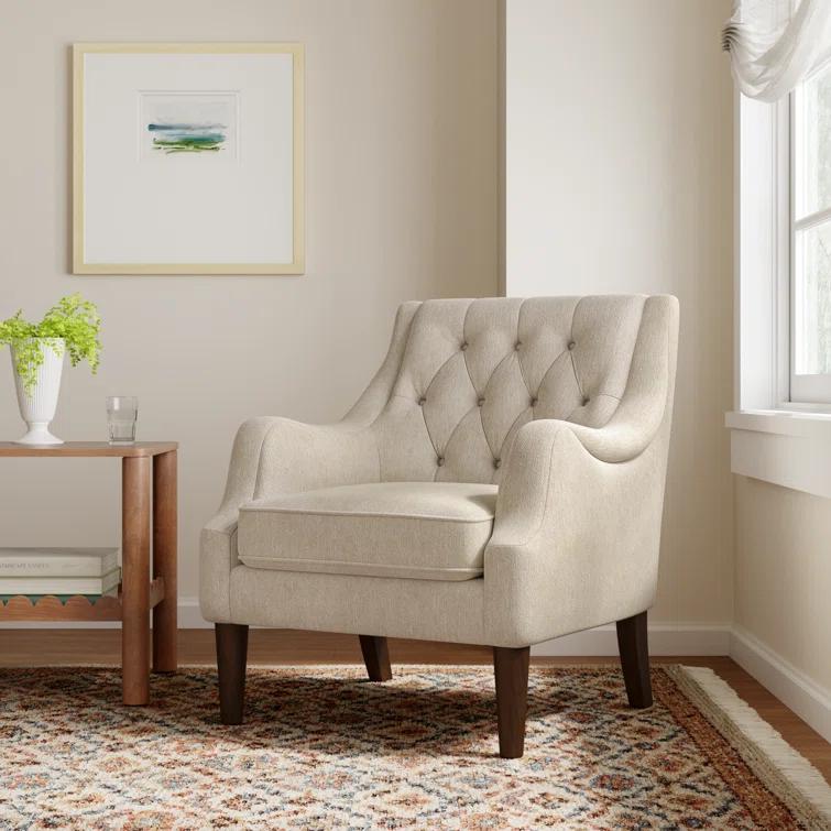 Anatonia 29.25" Wide Tufted Wingback Chair