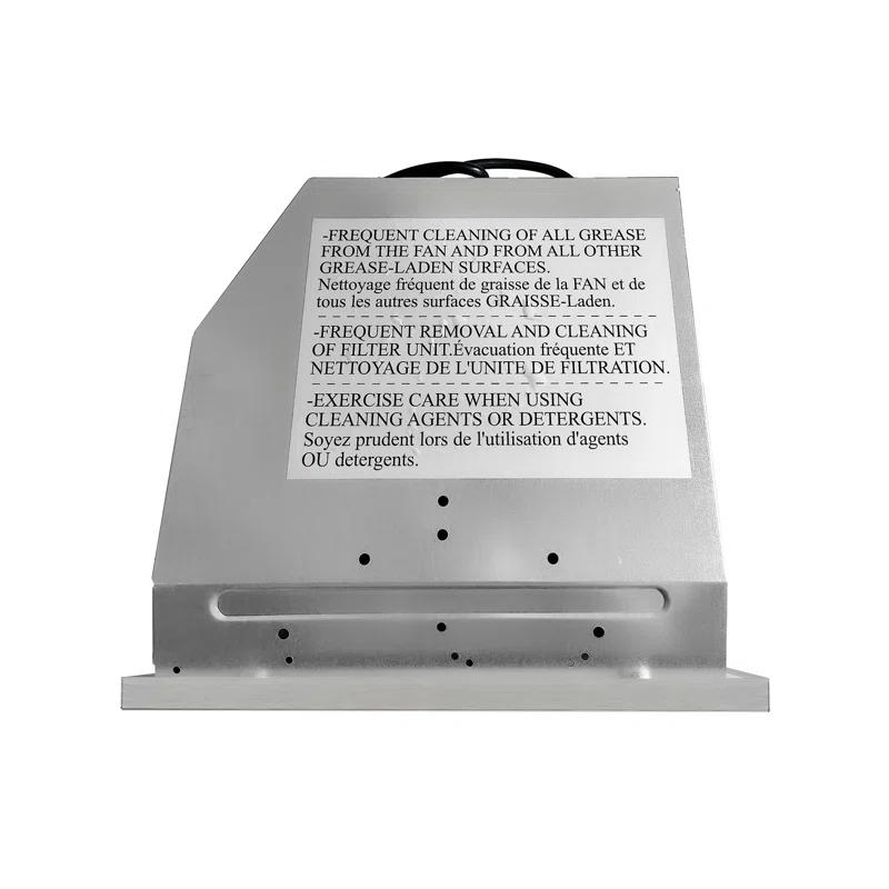 Cosmo 30 in. Lumin Collection Ducted Insert Range Hood, Touch Controls, LED Lights, Permanent Filters, Stainless Steel