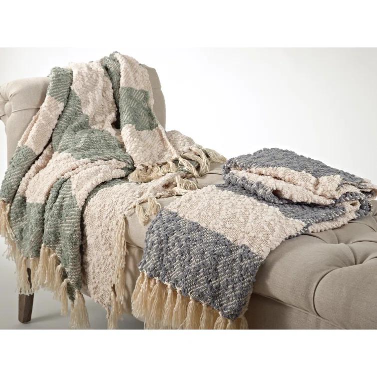 Saro Sevan Collection Hand Woven Throw Blanket