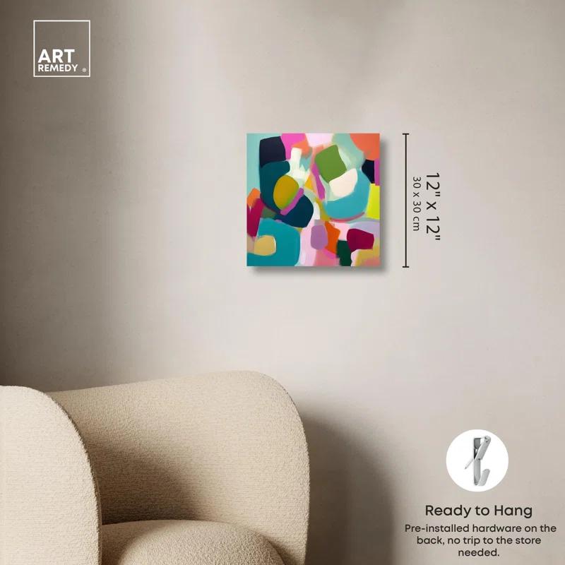 Art Remedy Colorful Dimensions I Canvas Modern Colorful Print by Art Remedy