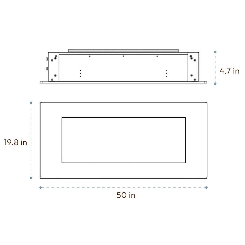 Cambridge Cambridge Wall Mount Electric Fireplace Heater with Remote Control for Indoor Use in Living Room, Bedroom, Home Office