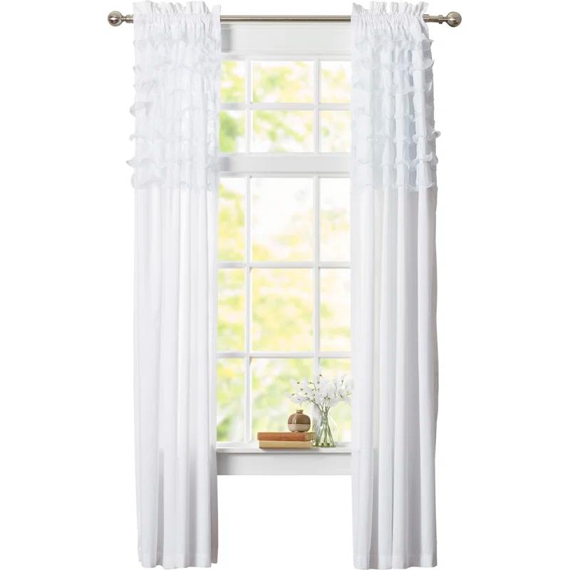 Lush Decor Avery Polyester Semi Sheer Curtain Pair (Set of 2)