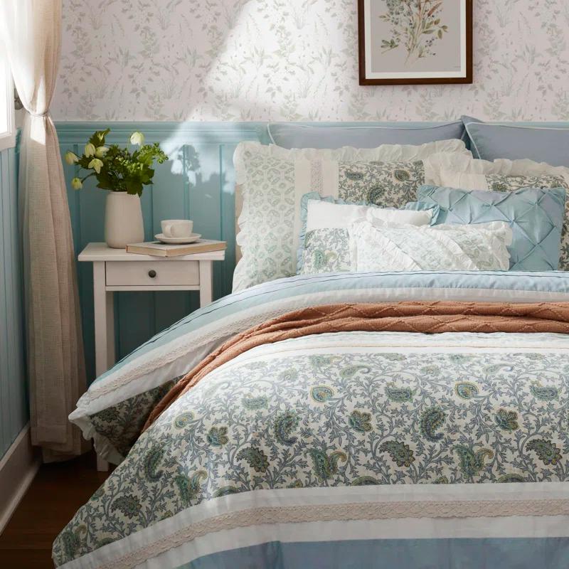 Madison Park Dawn 9 Piece Cotton Percale Comforter Set