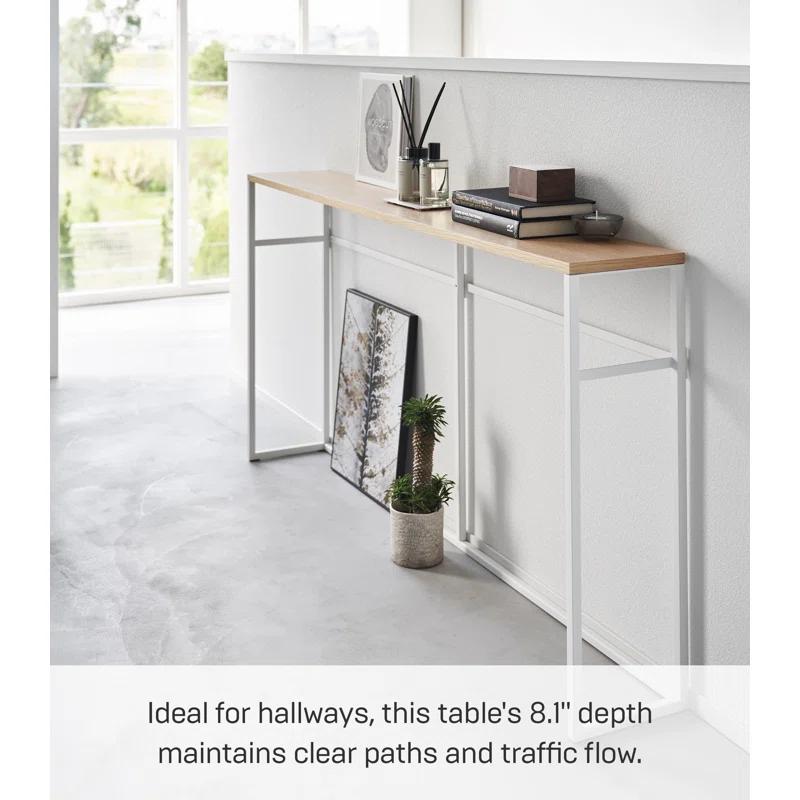 Yamazaki Home Long Console Table - Two Styles, Steel, Open, Holds 11 Lbs